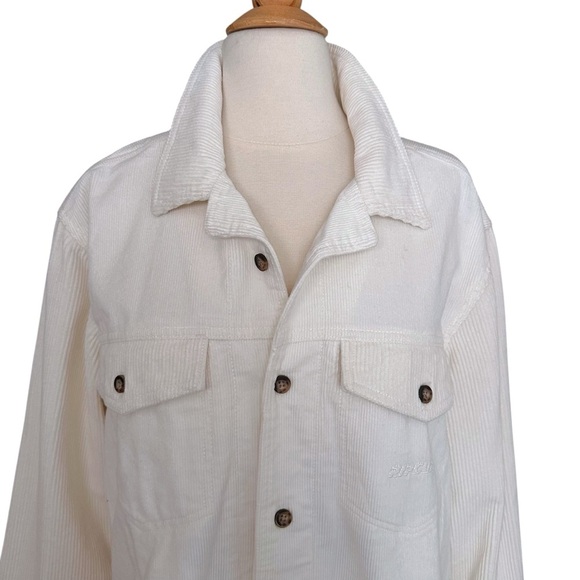 RIP CURL Stevie Cord Cream Shirt Coastal Cowgirl Surfer Style Shacket Size M NWT - Picture 3 of 15